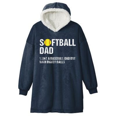 Softball Dad Hooded Wearable Blanket