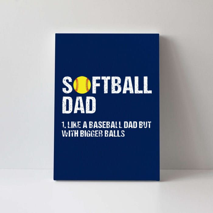 Softball Dad Canvas