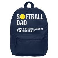 Softball Dad 16 in Basic Backpack