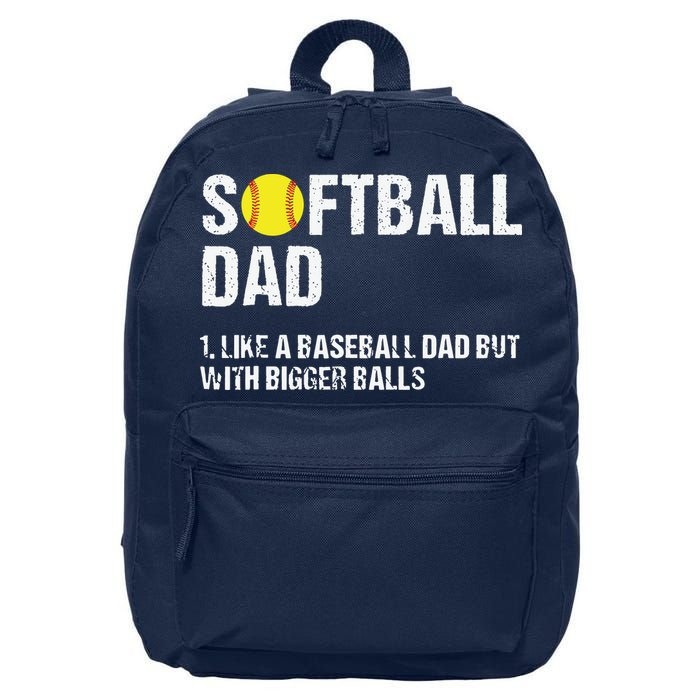 Softball Dad 16 in Basic Backpack