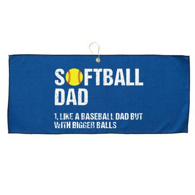 Softball Dad Large Microfiber Waffle Golf Towel