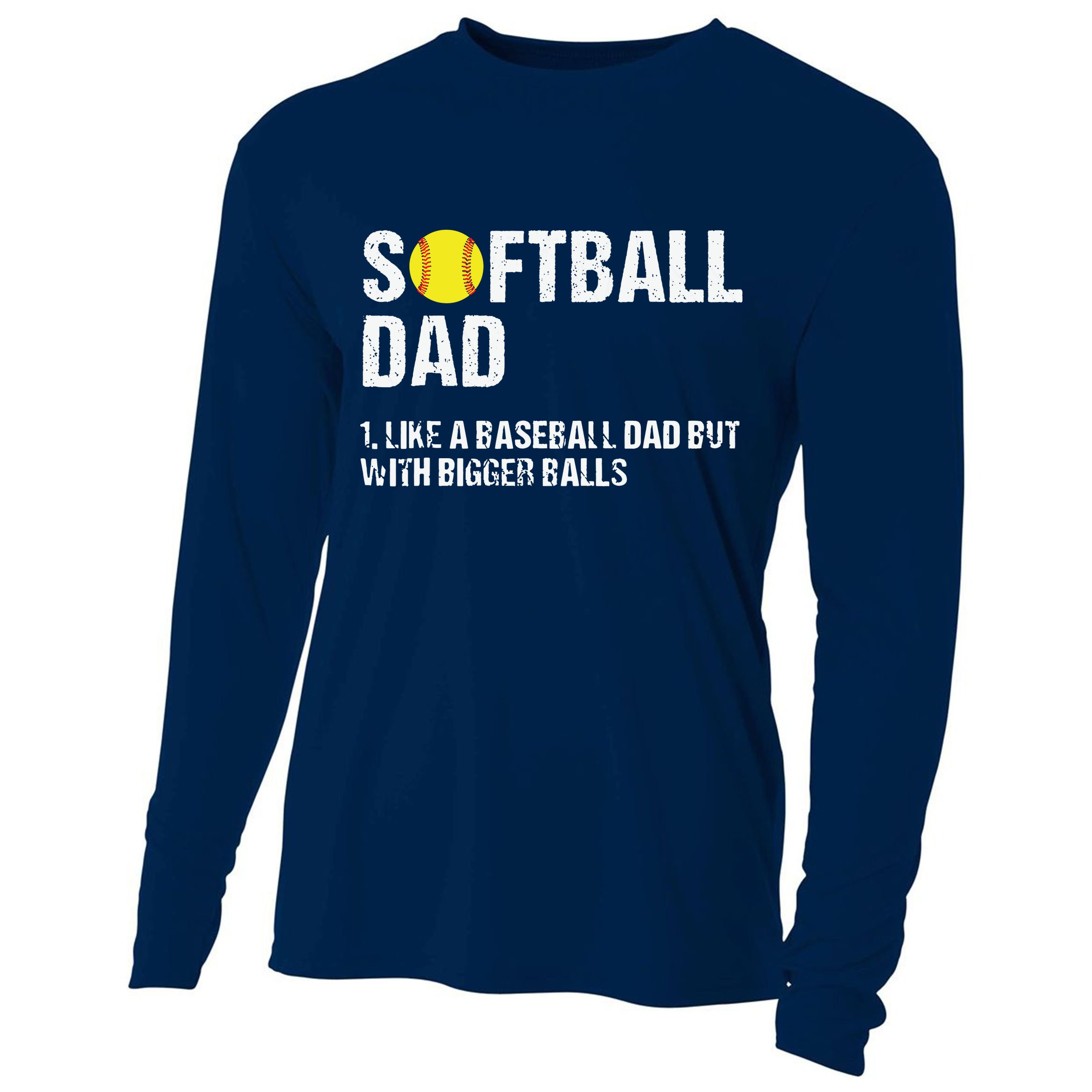 Softball Dad Cooling Performance Long Sleeve Crew