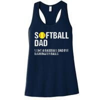 Softball Dad Women's Racerback Tank