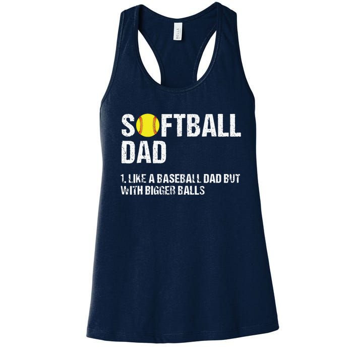 Softball Dad Women's Racerback Tank