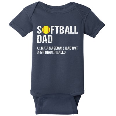 Softball Dad Baby Bodysuit