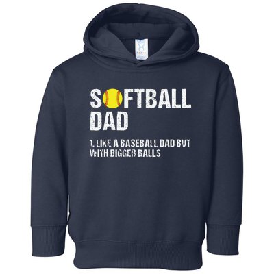 Softball Dad Toddler Hoodie