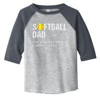 Softball Dad Toddler Fine Jersey T-Shirt