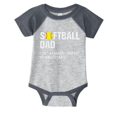 Softball Dad Infant Baby Jersey Bodysuit