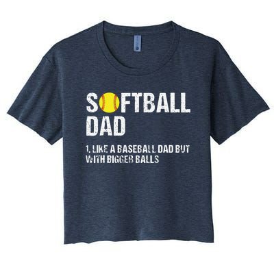 Softball Dad Women's Crop Top Tee