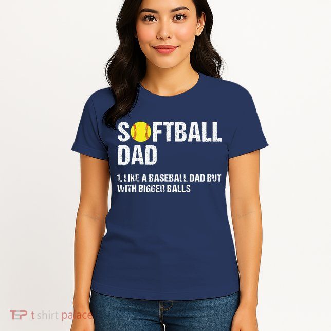 Softball Dad Womens T-Shirt