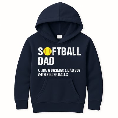 Softball Dad Kids Hoodie