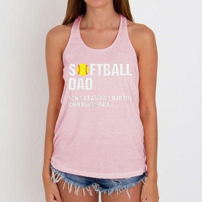 Softball Dad Women's Knotted Racerback Tank