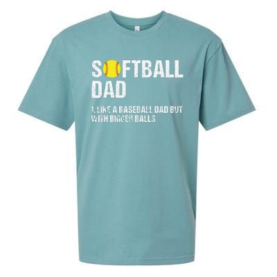 Softball Dad Sueded Cloud Jersey T-Shirt