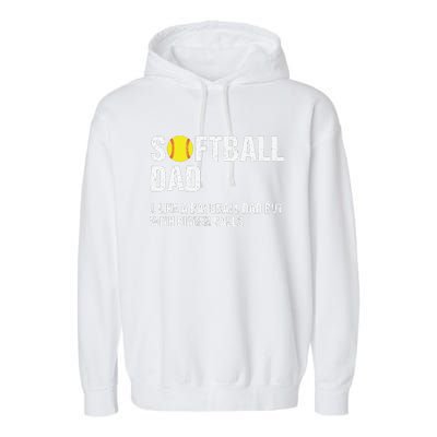 Softball Dad Garment-Dyed Fleece Hoodie