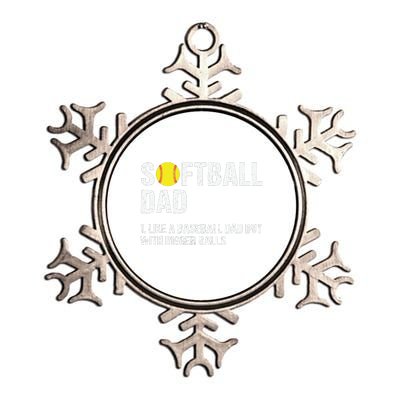 Softball Dad Metallic Star Ornament