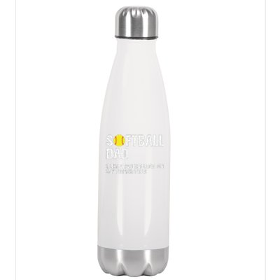 Softball Dad Stainless Steel Insulated Water Bottle