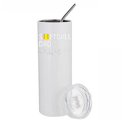 Softball Dad Stainless Steel Tumbler