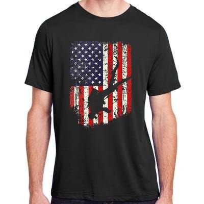 Scuba Diver Scuba Diving American Flag Adult ChromaSoft Performance T-Shirt