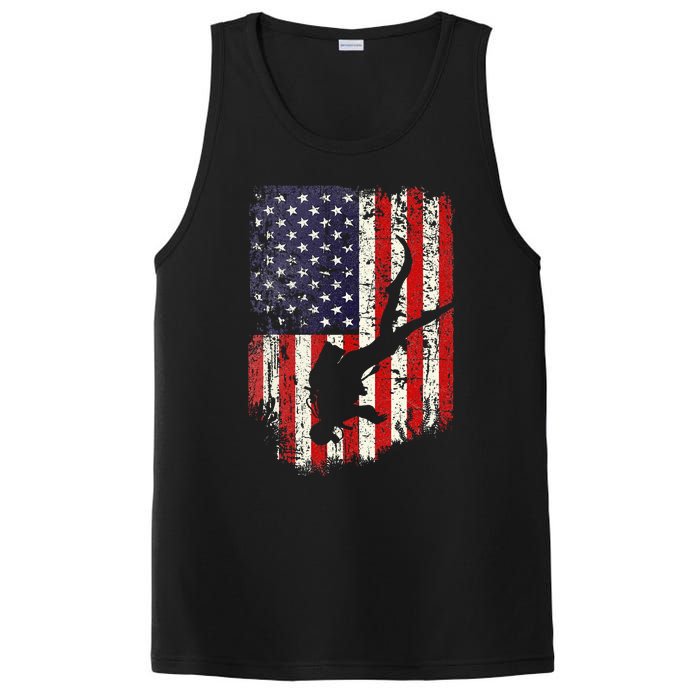 Scuba Diver Scuba Diving American Flag PosiCharge Competitor Tank