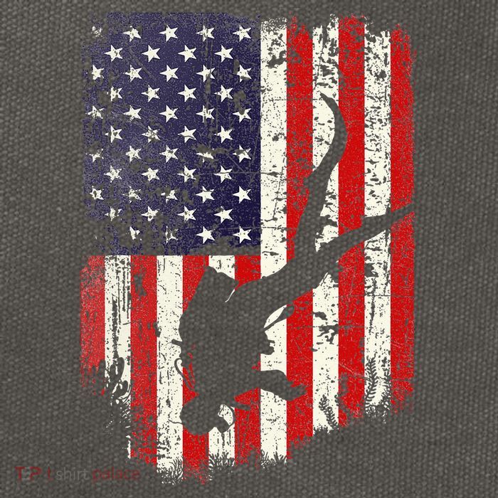 Scuba Diver Scuba Diving American Flag Cotton Canvas Backpack