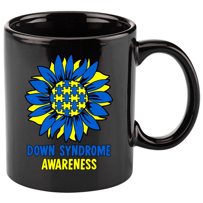 Sunflower Down Syndrome Awareness 11oz C Handle Ceramic Mug