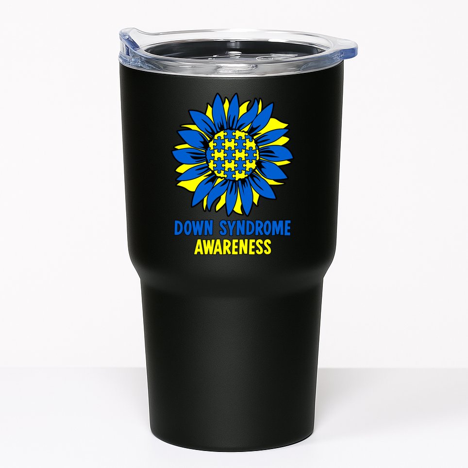 Sunflower Down Syndrome Awareness Tumbler