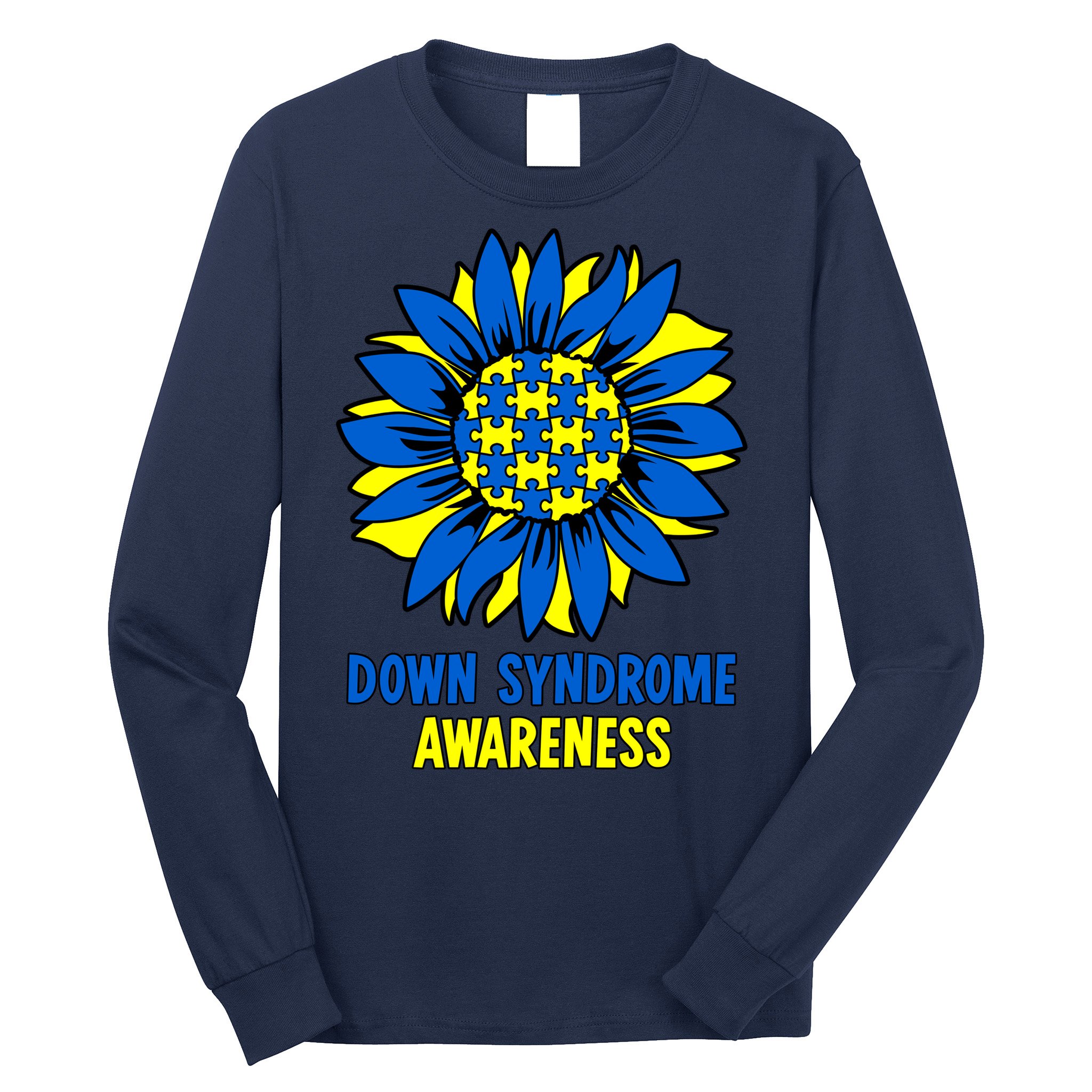 Sunflower Down Syndrome Awareness Long Sleeve Shirt