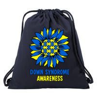 Sunflower Down Syndrome Awareness Drawstring Bag