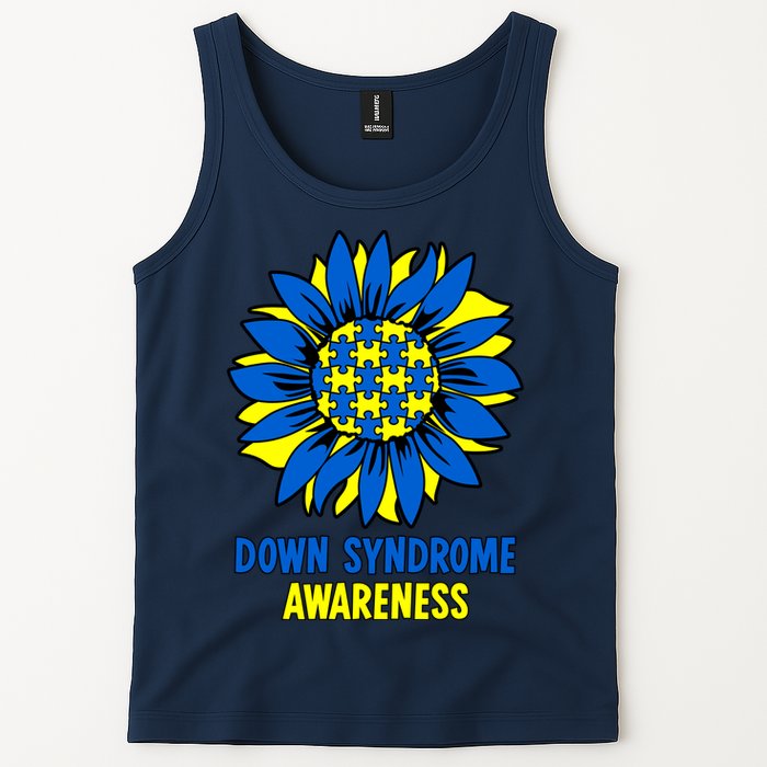 Sunflower Down Syndrome Awareness Tank Top