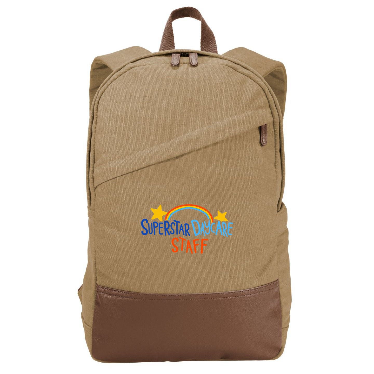 Superstar Daycare Staff Trendy Apparel Cotton Canvas Backpack