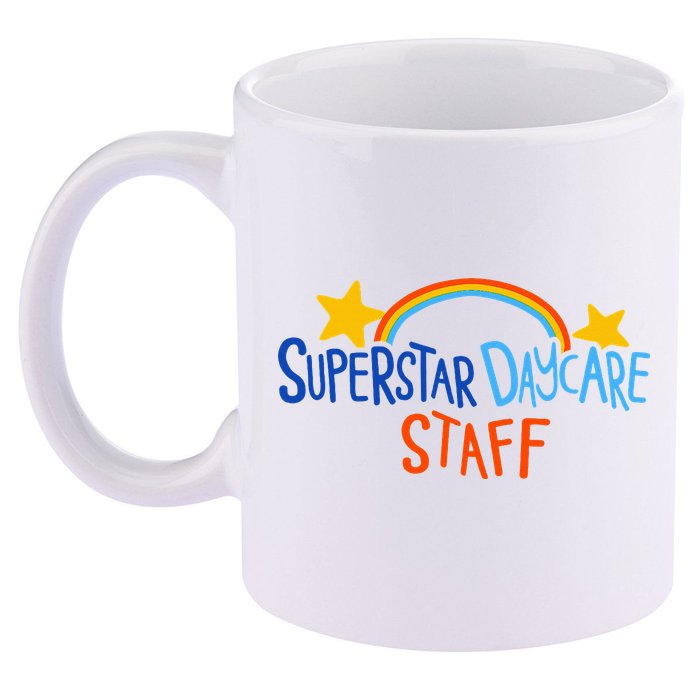 Superstar Daycare Staff Trendy Apparel 11oz C Handle Ceramic Mug