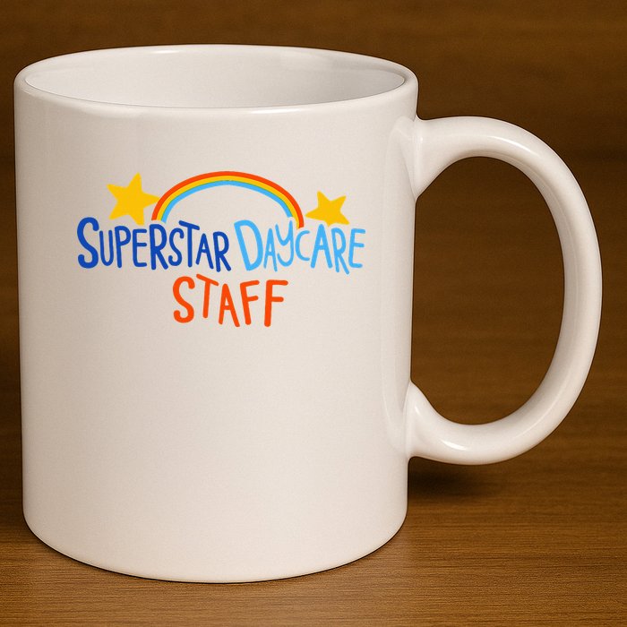 Superstar Daycare Staff Trendy Apparel 11oz C Handle Ceramic Mug