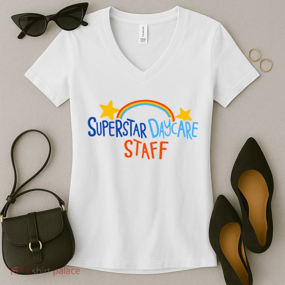 Superstar Daycare Staff Trendy Apparel Women's V-Neck T-Shirt
