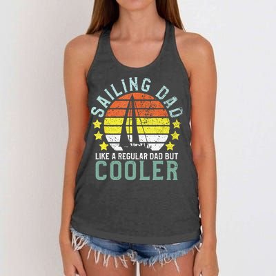 Sailing Dad | Sailboat Sailor Funny Father's Day Gift Women's Knotted Racerback Tank