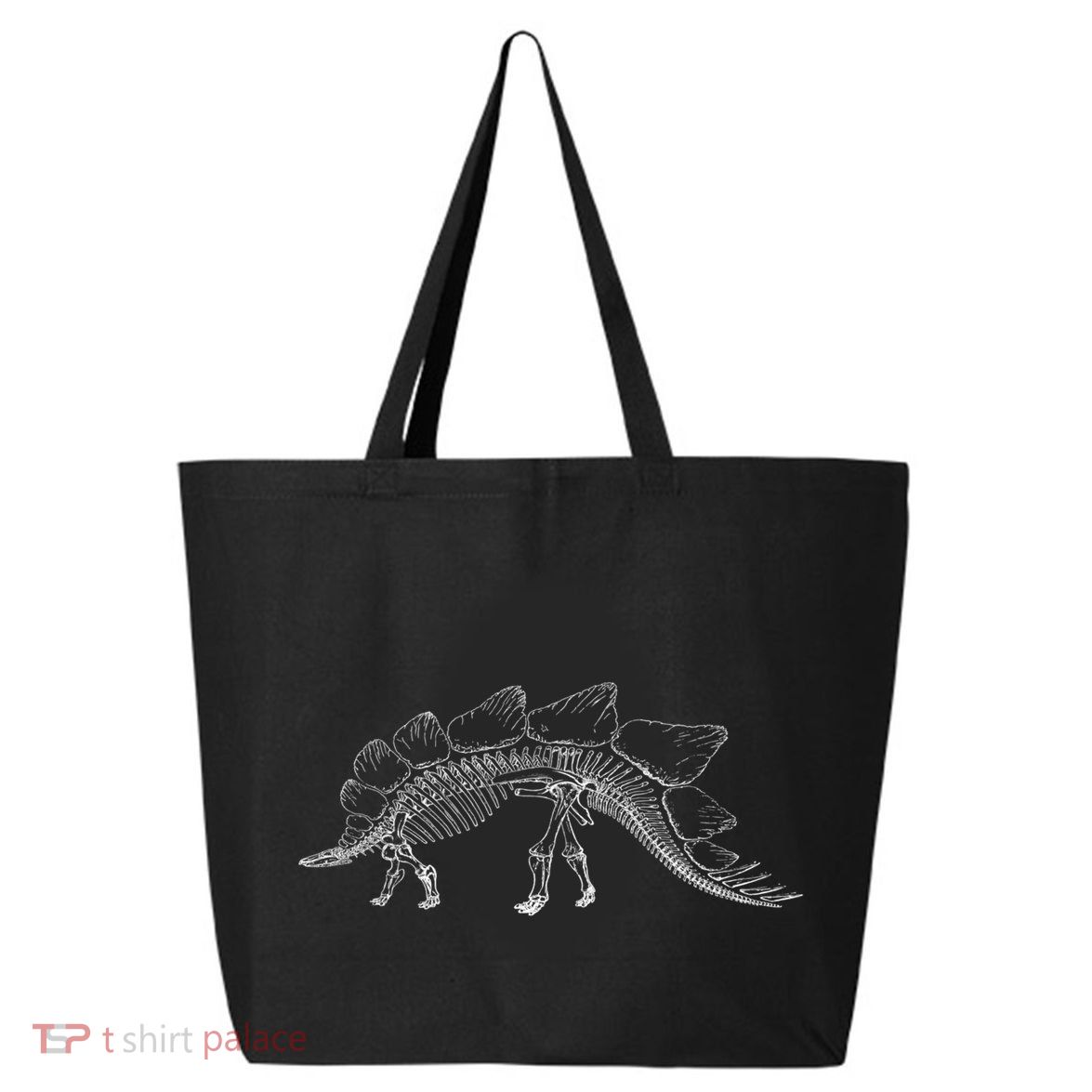 Stegosaurus Dinosaur Skeleton Illustration Art Graphic Bones Great Gift 25L Jumbo Tote