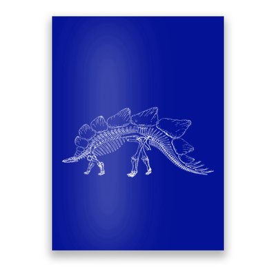 Stegosaurus Dinosaur Skeleton Illustration Art Graphic Bones Great Gift Poster