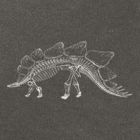 Stegosaurus Dinosaur Skeleton Illustration Art Graphic Bones Great Gift Cotton Canvas Backpack
