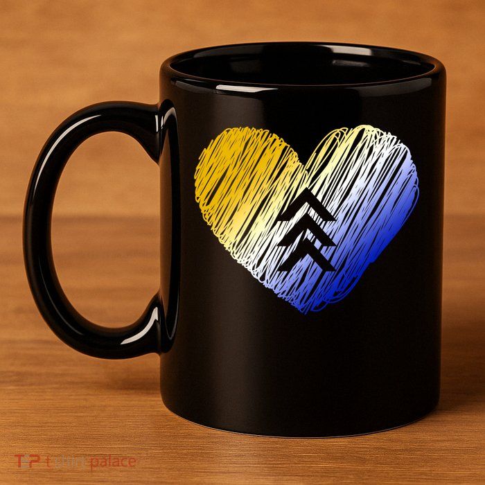 Support Down Syndrome Heart 11oz C Handle Ceramic Mug
