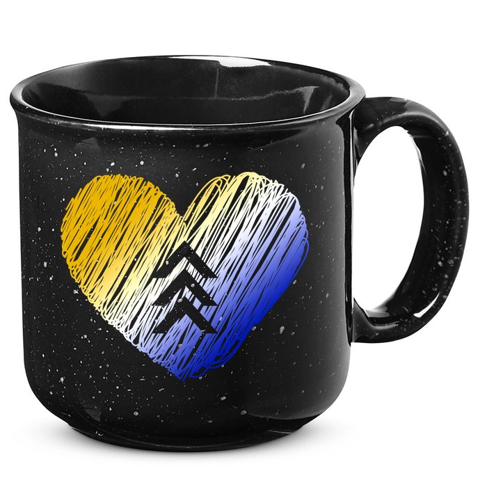 Support Down Syndrome Heart 15oz Campfire Ceramic Mug