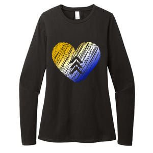 Support Down Syndrome Heart Womens CVC Long Sleeve Shirt