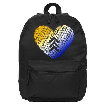 Support Down Syndrome Heart 16 in Basic Backpack