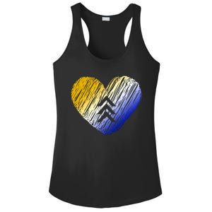 Support Down Syndrome Heart Ladies PosiCharge Competitor Racerback Tank