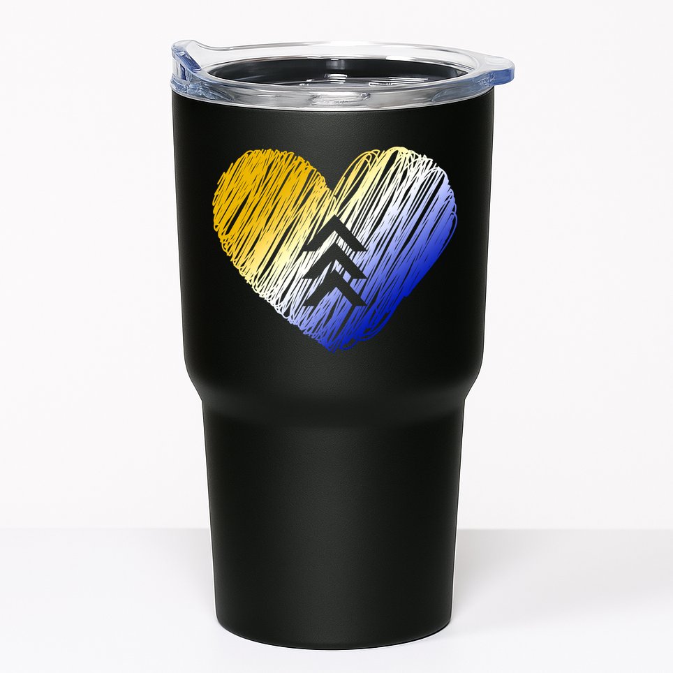 Support Down Syndrome Heart Tumbler