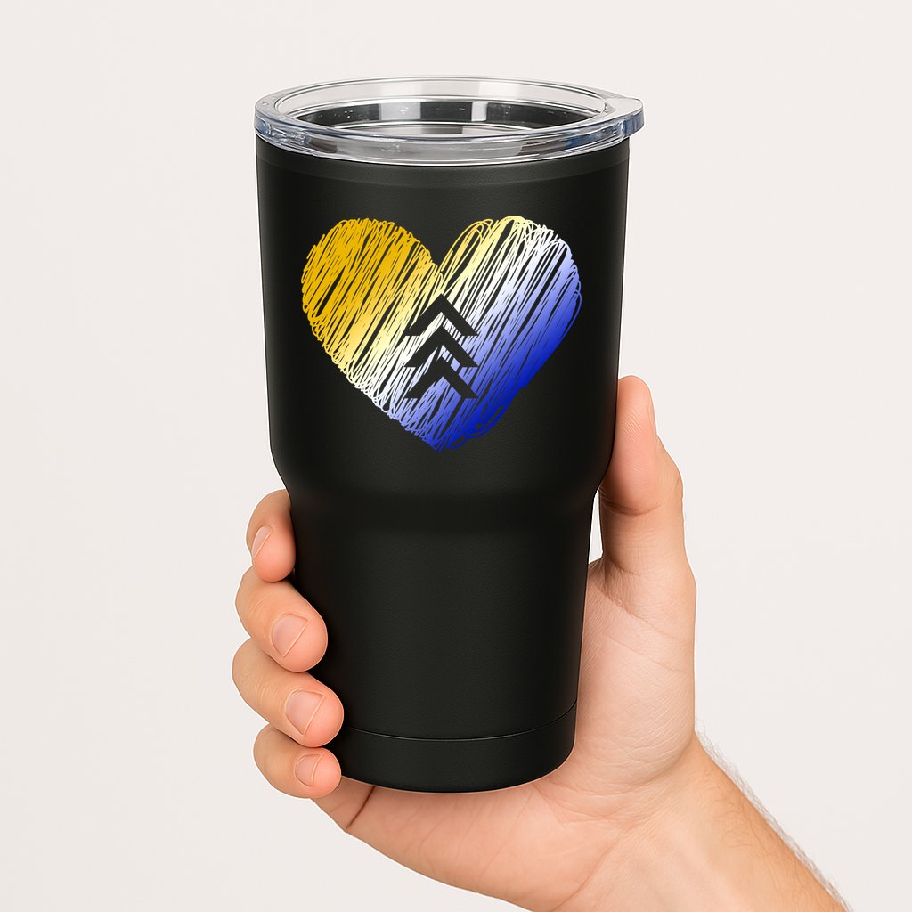 Support Down Syndrome Heart Tumbler