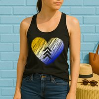Support Down Syndrome Heart Womens Tank Top