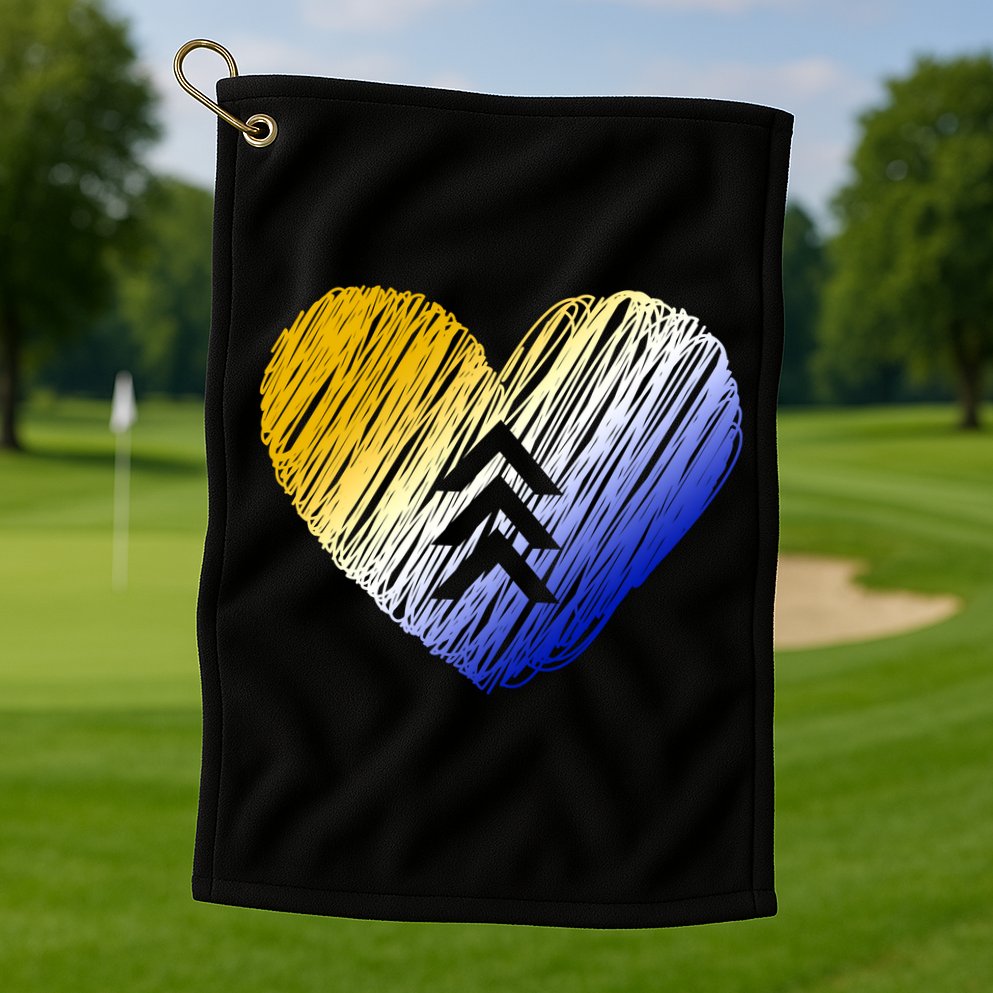 Support Down Syndrome Heart Golf Towel