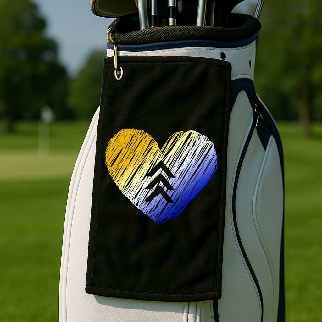 Support Down Syndrome Heart Golf Towel