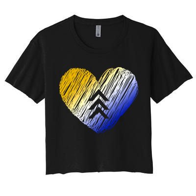 Support Down Syndrome Heart Crop Top