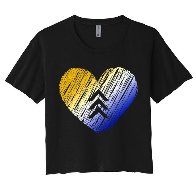 Support Down Syndrome Heart Crop Top