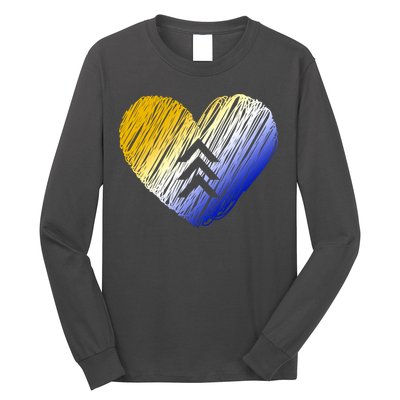 Support Down Syndrome Heart Long Sleeve Shirt